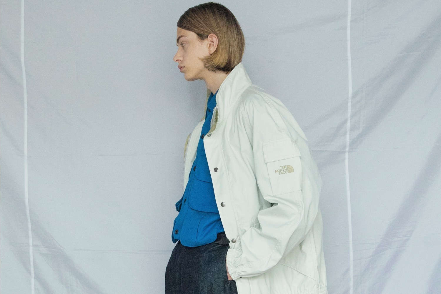 ザ・ノース・フェイス パープルレーベルのモンキータイム別注ジャケット、米軍パーカをベースに撥水素材で