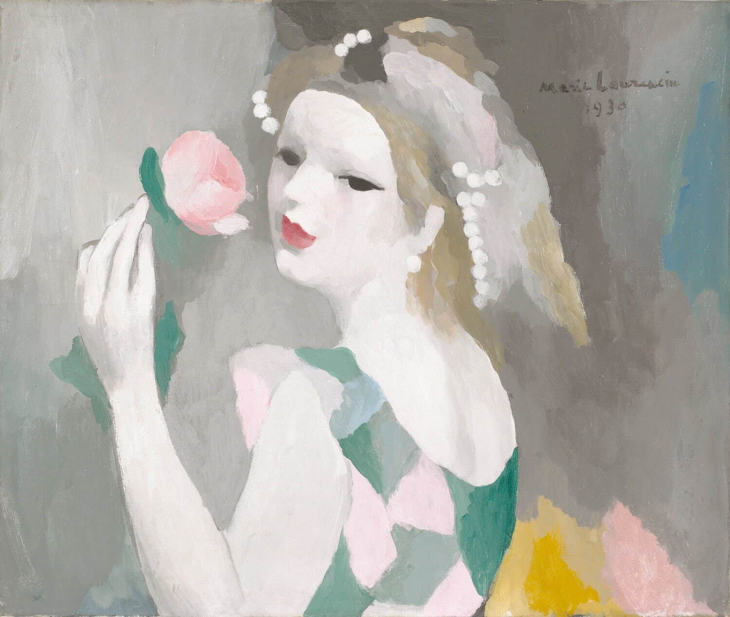 マリー・ローランサン《ばらの女》1930年　油彩／キャンヴァス　マリー・ローランサン美術館
© Musée Marie Laurencin