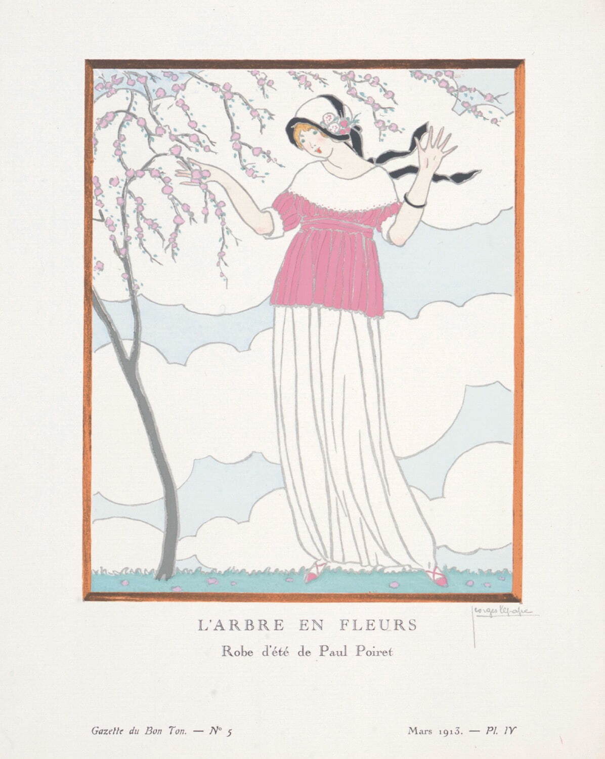 ジョルジュ・ルパップ《ガゼット・デュ・ボン・トン》1913年 ステンシル／紙 島根県立石見美術館