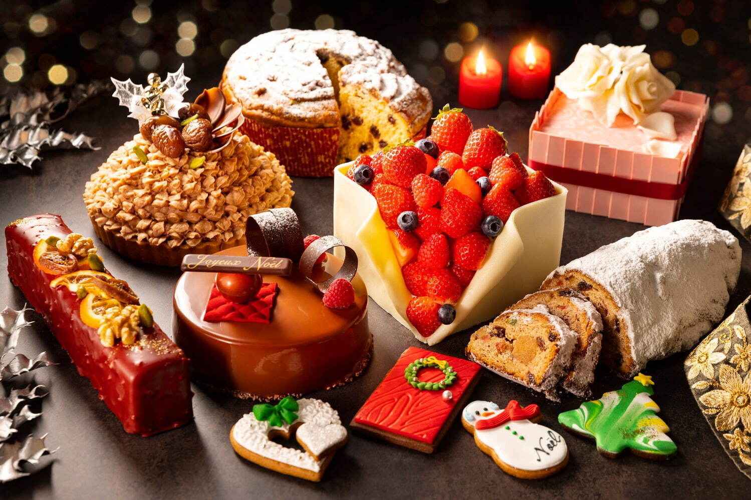 コンラッド東京のクリスマスケーキ2022、”ベリー溢れる”ショートケーキ＆濃厚キャラメルムースケーキ｜写真1
