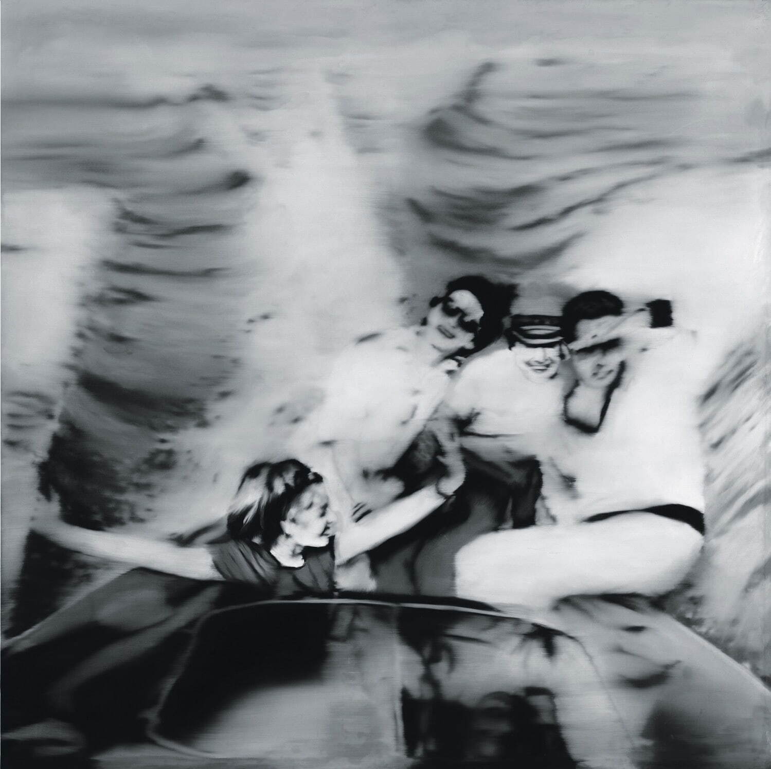 《モーターボート(第1ヴァージョン)》1965年［CR 79a］ 油彩、キャンバス 169.5×169.5cm ゲルハルト・リヒター財団蔵
©︎Gerhard Richter 2022 (07062022)