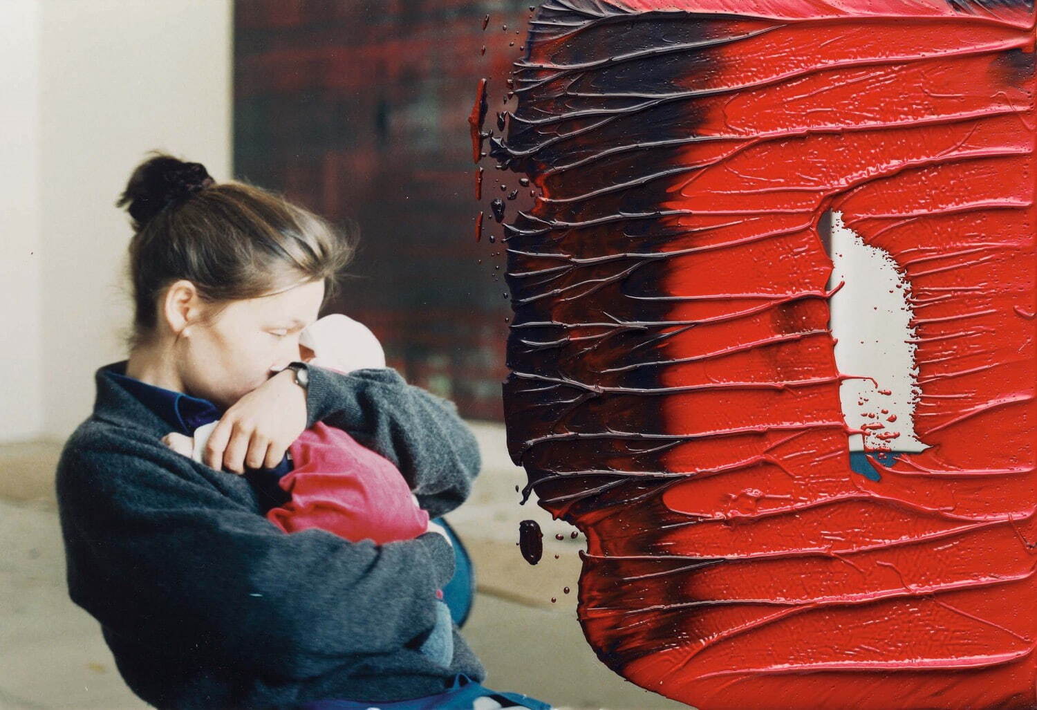 《1998年2月14日》1998年 油彩、写真 10×14.8cm ゲルハルト・リヒター財団蔵 ©︎Gerhard Richter 2022 (07062022) 