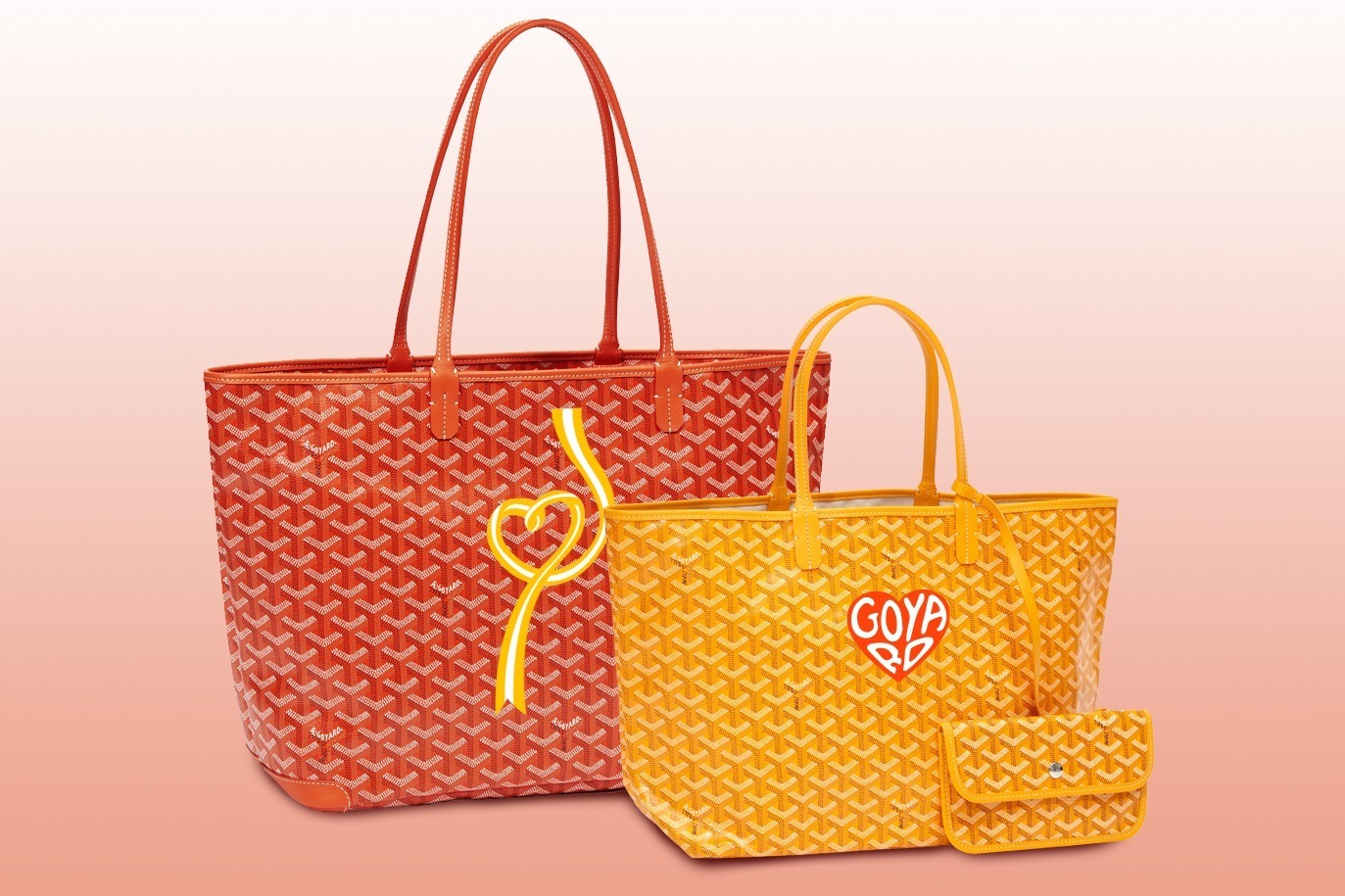 ゴヤール“ハート”モチーフの新「マーカージュ」リボン風＆ロゴ入りハートをハンドペイント