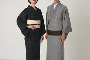 ザ・ヤード「墨色」の22年秋冬きもの、バイカラーで染め上げたシルクウールの着物など