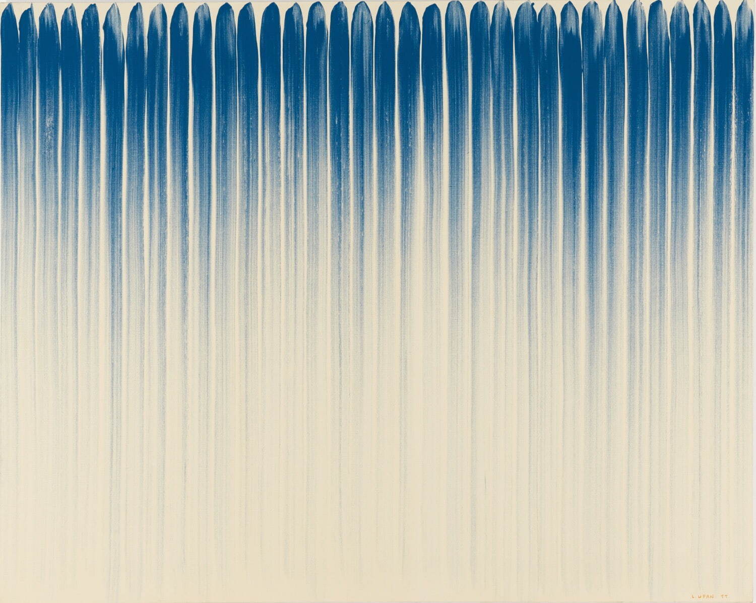 李禹煥《線より》1977年 岩絵具、膠／カンヴァス 182×227cm 東京国立近代美術館