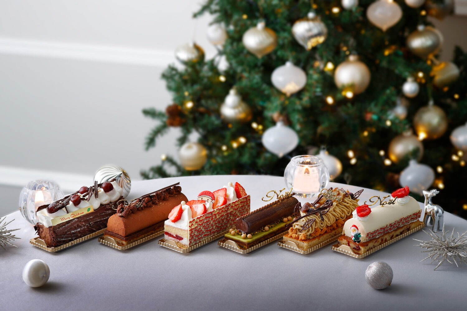 ウェスティンホテル東京22年クリスマスケーキ、サンタ＆雪だるまを飾った2段のショートケーキ｜写真5