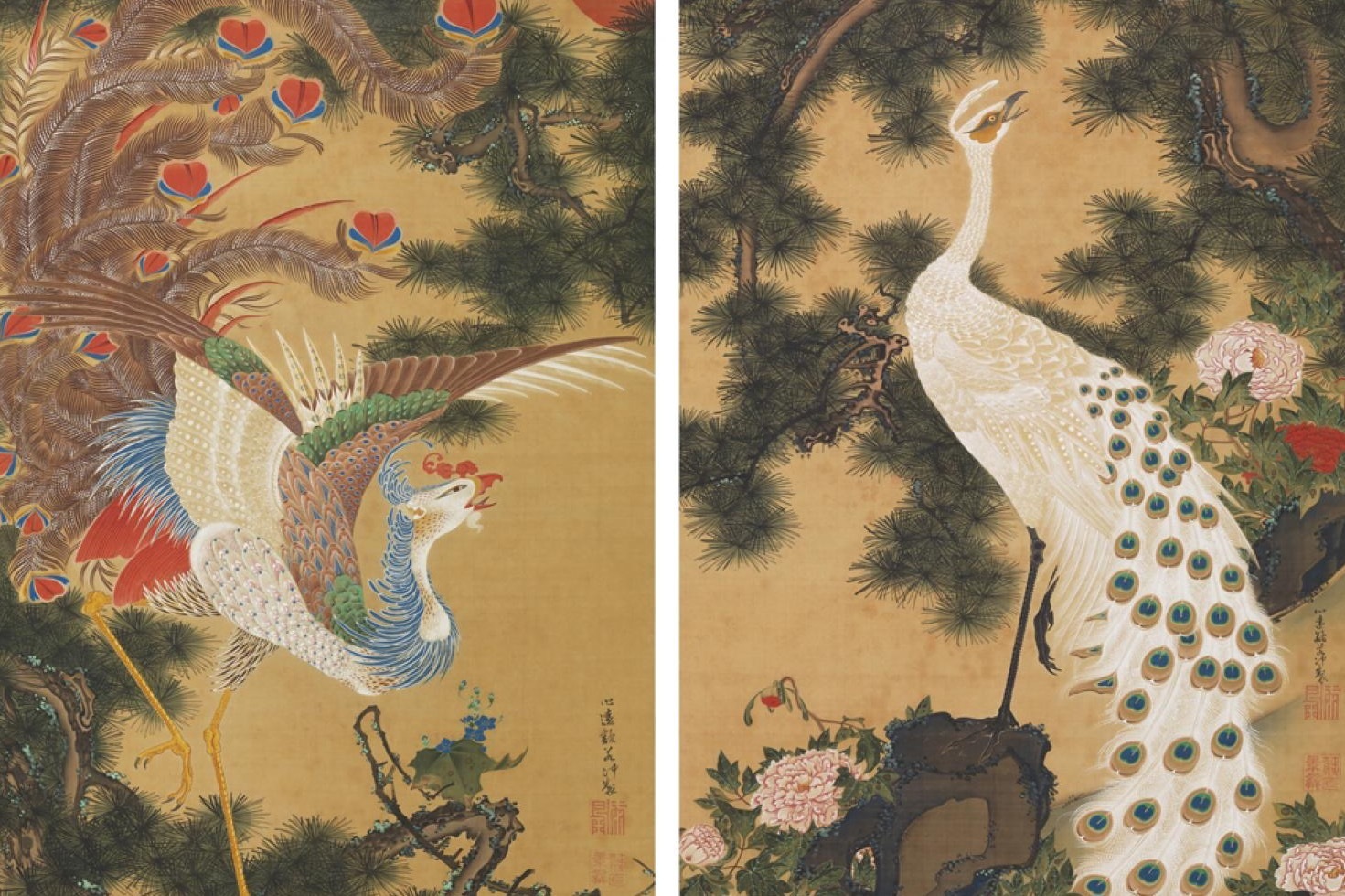 展覧会「若冲と一村」岡田美術館で - 伊藤若冲と田中一村の着色画や墨絵の名品が一堂に