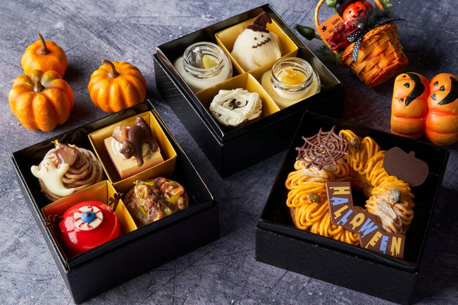 クリームチーズ｜渋谷エクセルホテル東急のハロウィンボックス、おばけ型の大福＆目玉ムースなど9種のスイーツ入り
