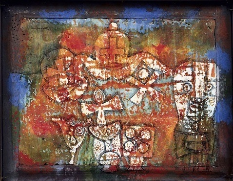 パウル・クレー《中国の磁器》1923年
水彩・グアッシュ・ペン・インク、石膏ボード、合板の額　28.6×36.8cm
ベルリン国立ベルクグリューン美術館
© Museum Berggruen - Nationalgalerie, SMB / bpk / Jens Ziehe