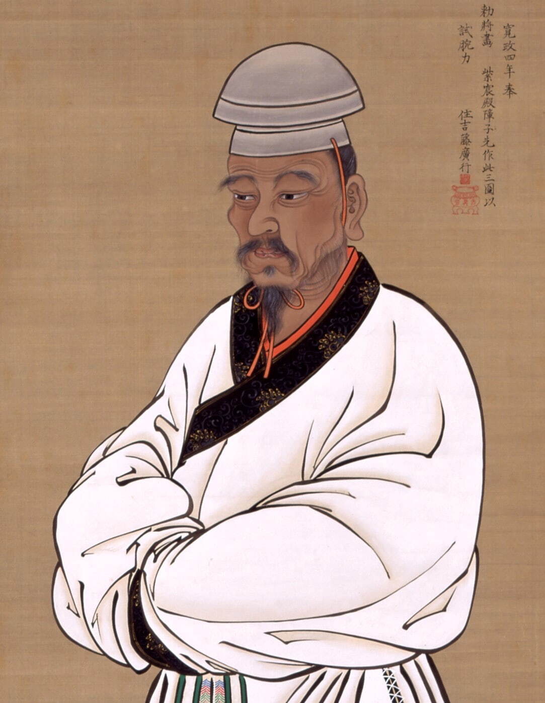 《賢聖障子 傅説図》(部分) 住吉広行筆 個人蔵