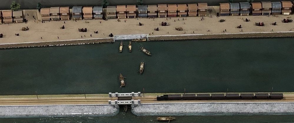 高輪築堤ジオラマ(縮尺200分の1)