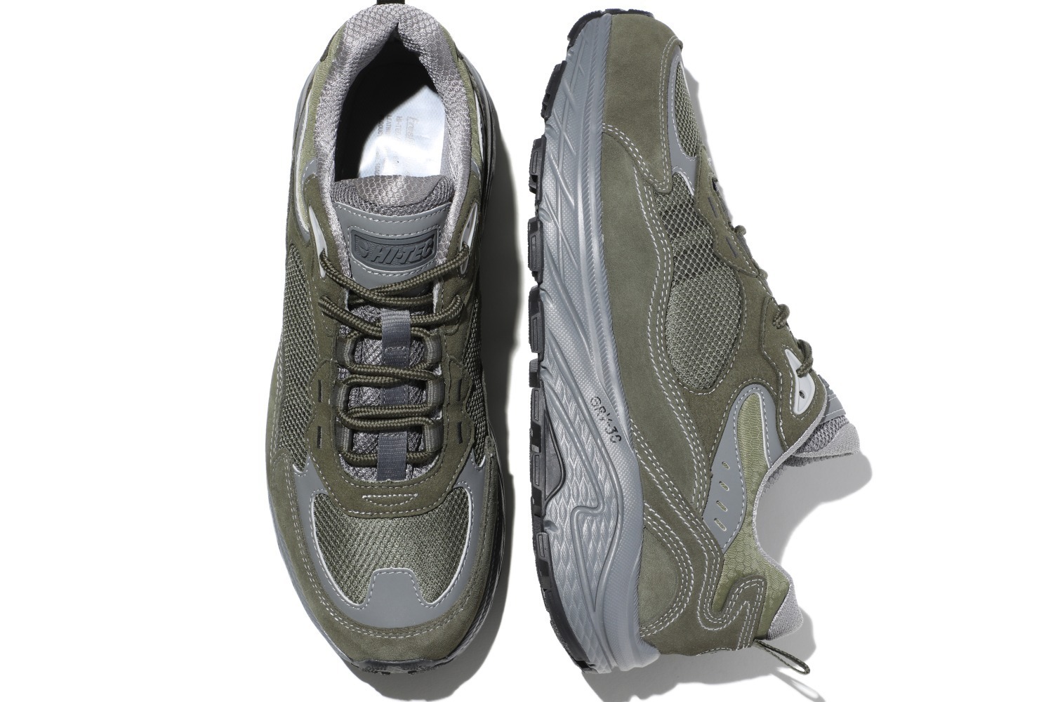 フレッシュサービス×ハイテックの全天候型“厚底”スニーカー、落ち着いたミリタリーカラーで