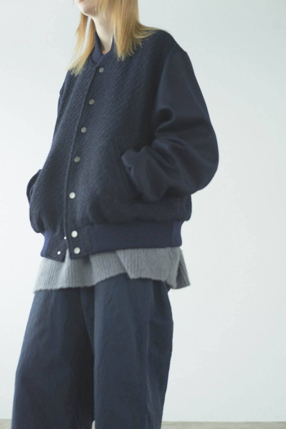 URU 14aw ウール ブルゾン メルトン生地 状態良 ウル ジャケット