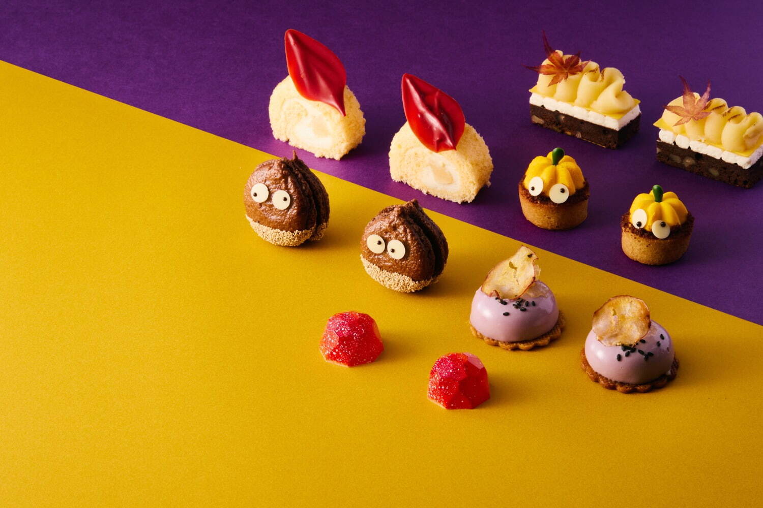 「芋栗南瓜アフタヌーンティー~秋のごちそうグラデーション~」6,215円