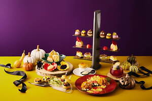 ザ・サウザンド京都のハロウィンアフタヌーンティー、オバケが覗く南瓜モンブラン&“栗”マカロン｜写真1