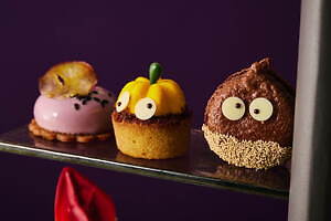 ザ・サウザンド京都のハロウィンアフタヌーンティー、オバケが覗く南瓜モンブラン&“栗”マカロン｜写真3