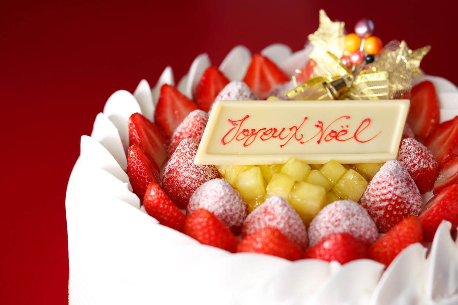 ホテルニューオータニのクリスマスケーキ2022、“あまおう苺×メロン”の欲張りショートケーキなど｜写真3