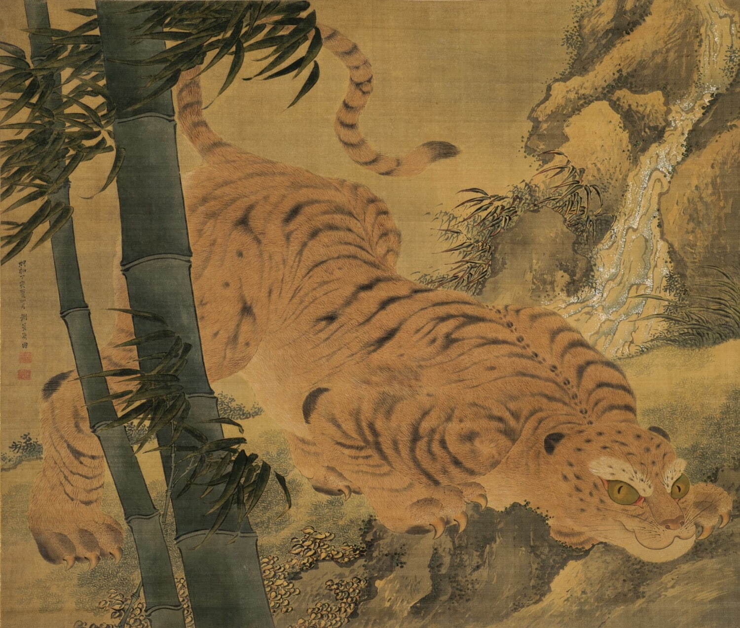 与謝蕪村《猛虎飛瀑図》