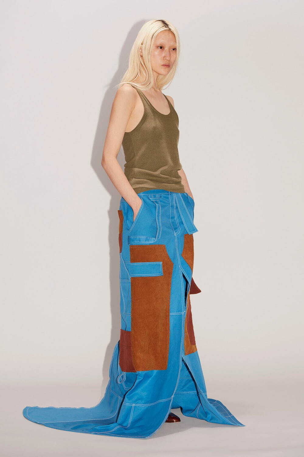新品タグ付　meryll rogge メリルロッゲ 23aw デニム セール】DENIM WRAP MINI SKIRT W/SHIRTING（スカート）｜Meryll