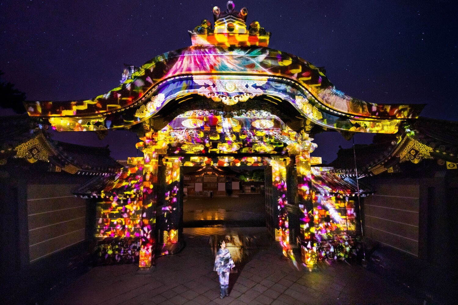京都・二条城でネイキッド フラワーズ デジタルアートやライト