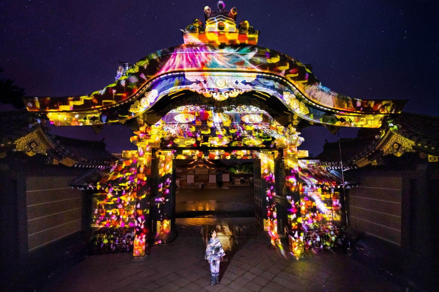 京都・二条城で「ネイキッド フラワーズ 2022」デジタルアートや