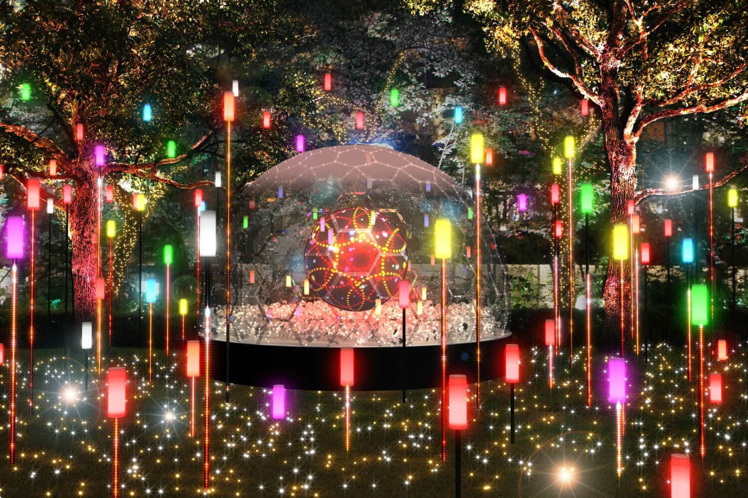 東京ミッドタウンで光と音楽が彩るクリスマスイルミネーション、都内最大級の屋外スケートリンクも｜写真6