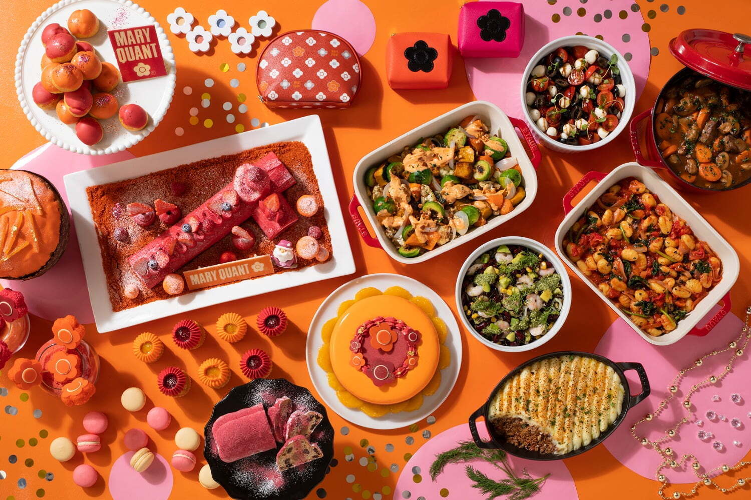 ブランチ｜マリークヮント×スイスホテル南海大阪“レトロ＆カラフル”なスイーツブランチ、英国デザートも