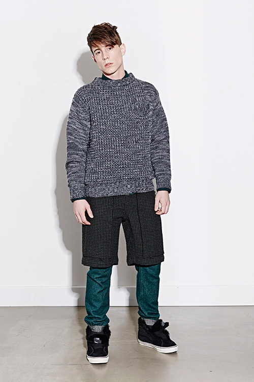 SACAI サカイ 2014AW 厚手 ローゲージニットコート グレー