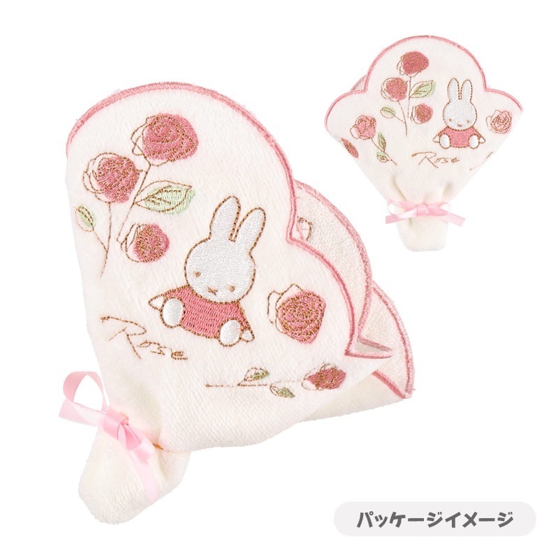 フラワーミッフィー“12カ月の誕生花”を刺繍したブーケ風ミニタオル、チューリップやバラなど｜写真4