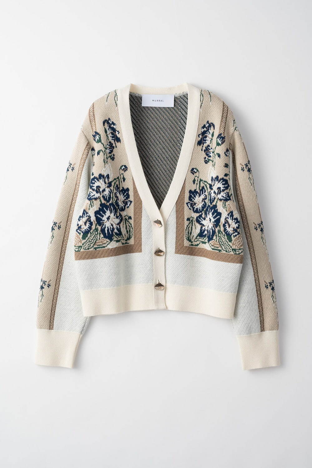 Framed flower knit cardigan 38,500円