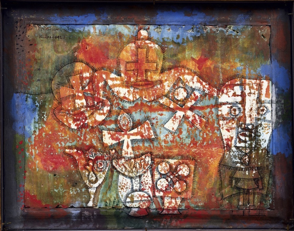 パウル・クレー《中国の磁器》1923年
水彩・グアッシュ・ペン・インク、石膏ボード、合板の額　28.6×36.8cm
ベルリン国立ベルクグリューン美術館
© Museum Berggruen -Nationalgalerie, SMB / bpk/ Jens Ziehe