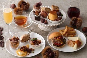 キハチ 青山本店”栗×ショコラ”アフタヌーンティー、濃厚チョコクリームの栗パフェなど