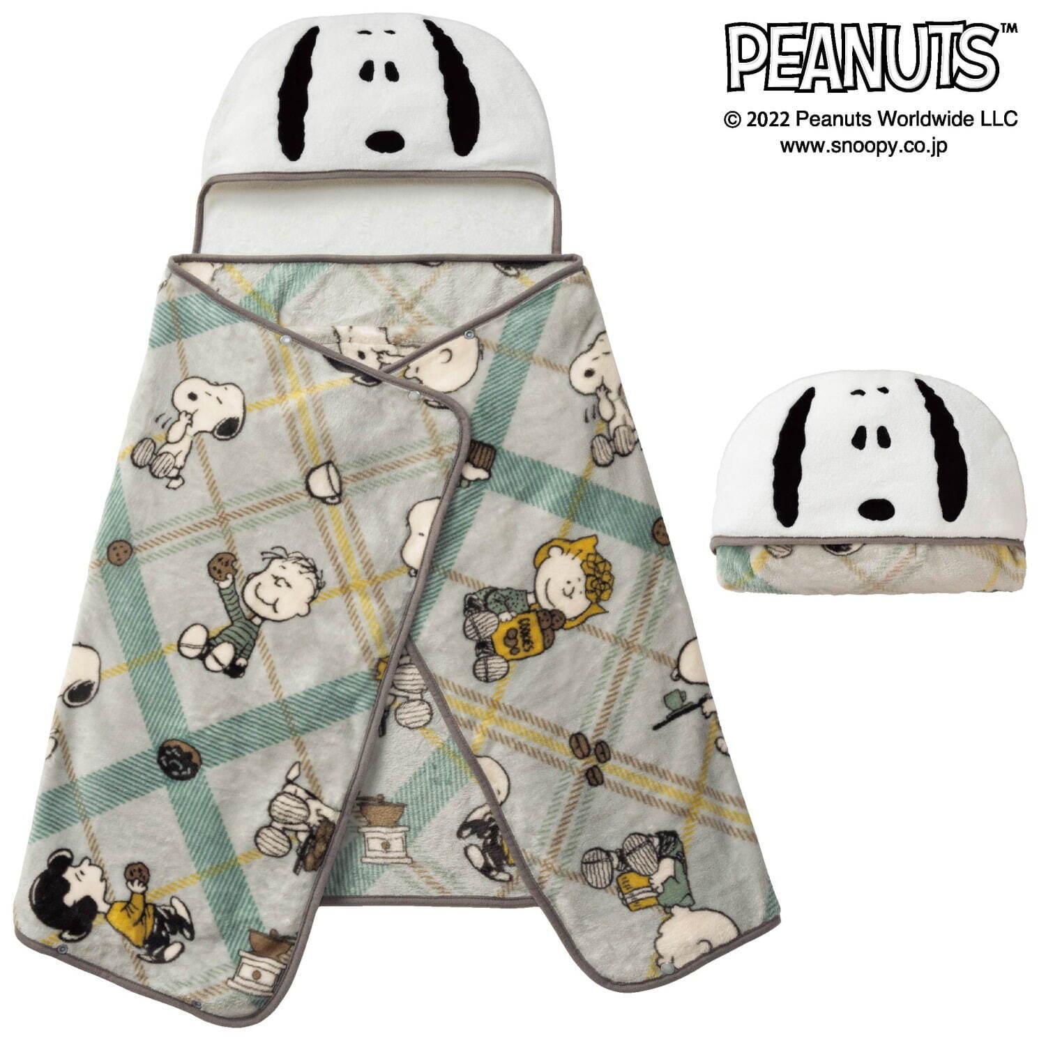 PEANUTS 5WAY ブランケット 4,400円(サイズ：120cm×70cm)