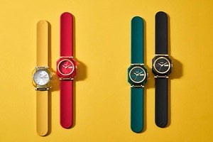 フォッシルから“カラフル”な新作腕時計、スラップストラップ風のマットシリコンベルト