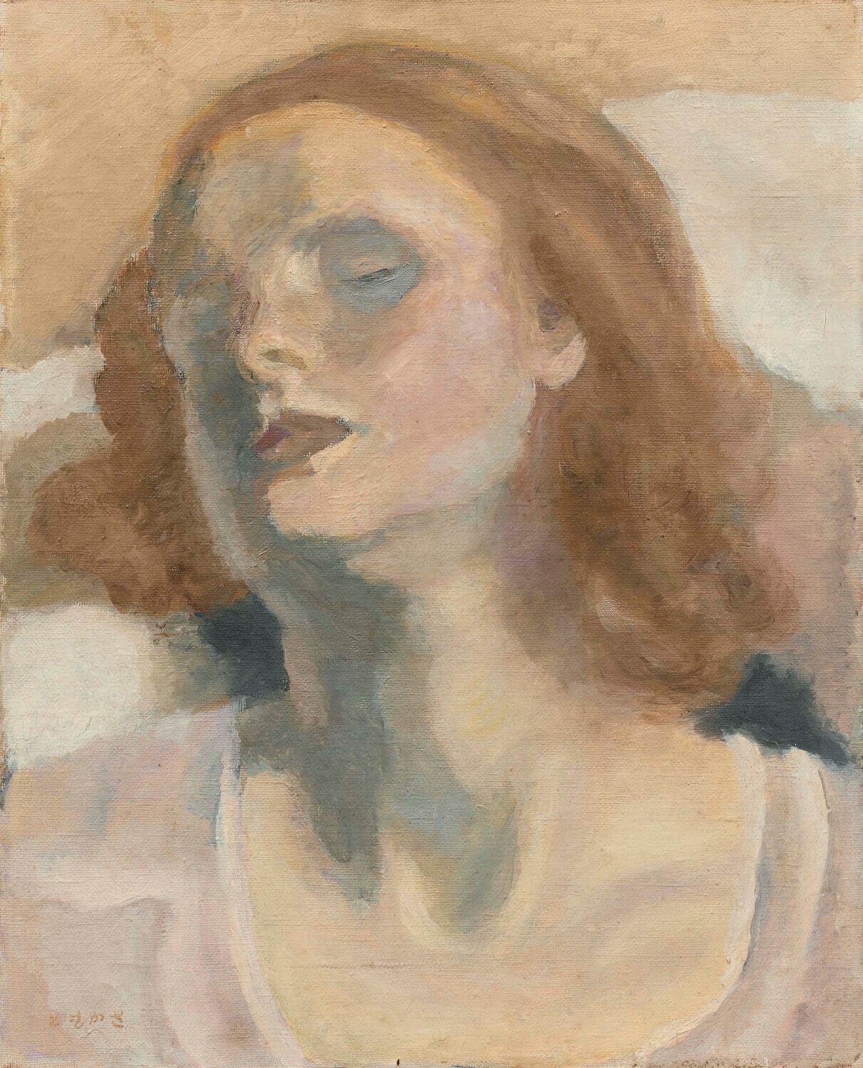 坂本繁二郎《眠れる少女》1923年 個人蔵