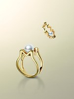 ミキモト Ｍコレクション パール ダイヤ リング 現行モデル【22483】 MIKIMOTO - ミキモト パール ダイヤ リング 現行モデル PR-1347K