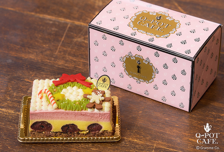 Q-pot CAFE.のクリスマスケーキ2022、“テディベア”を飾り付けたリースケーキ｜写真5
