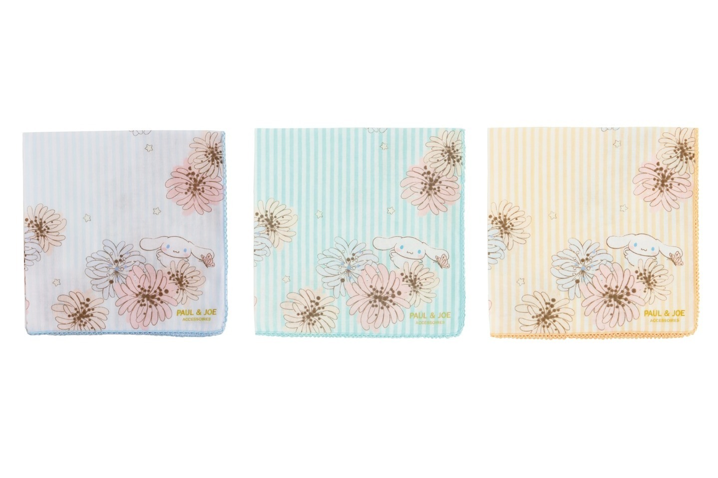 ポール＆ジョー×サンリオ「シナモロール」コラボハンカチの自販機、東西線大手町駅に登場