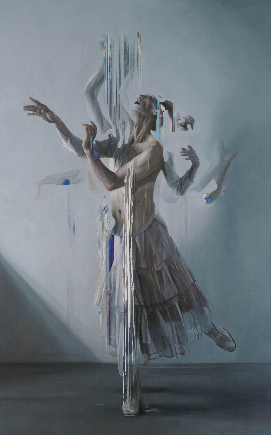 諏訪敦《Mimesis》2022年 キャンバス、パネルに油彩 259.0×162.0cm 作家蔵