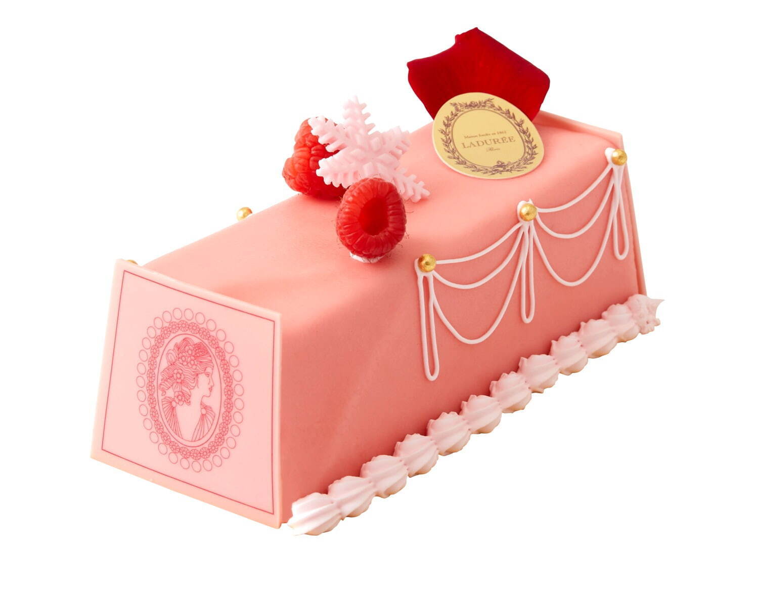 ラデュレ22年クリスマスケーキ ローズ フランボワーズなど 赤と緑の マカロン ツリーも ファッションプレス