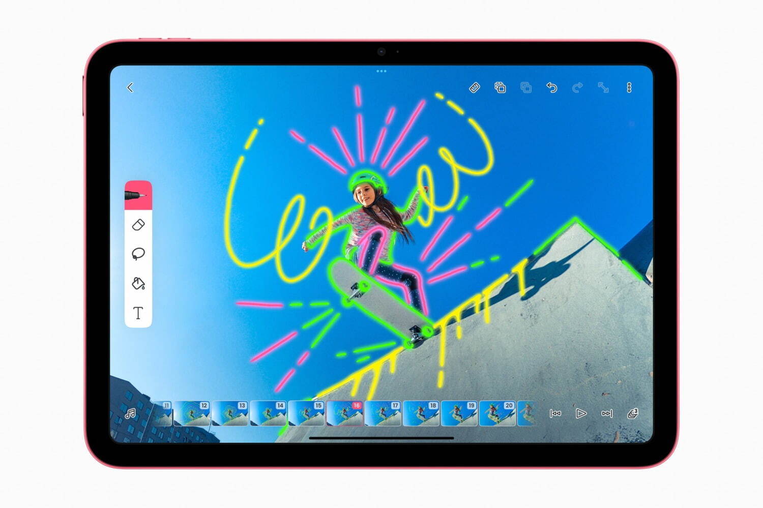 アップルから新型「iPad」発売、ブルー・ピンク・イエロー・シルバーの色鮮やかなカラバリで｜写真13