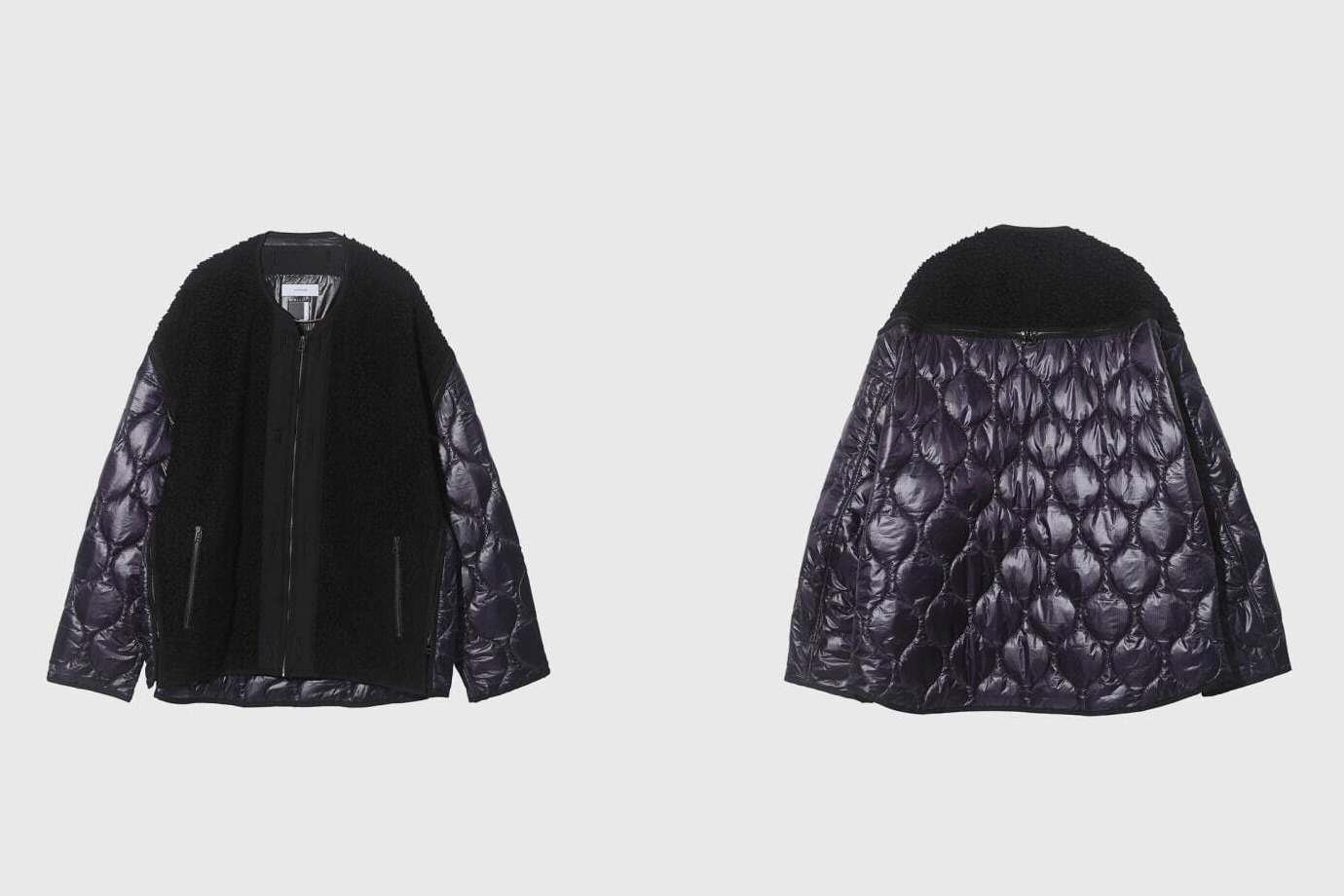 ファセッタズム×スタイルス、シェルパ＆キルティングをドッキングしたルーズジャケット