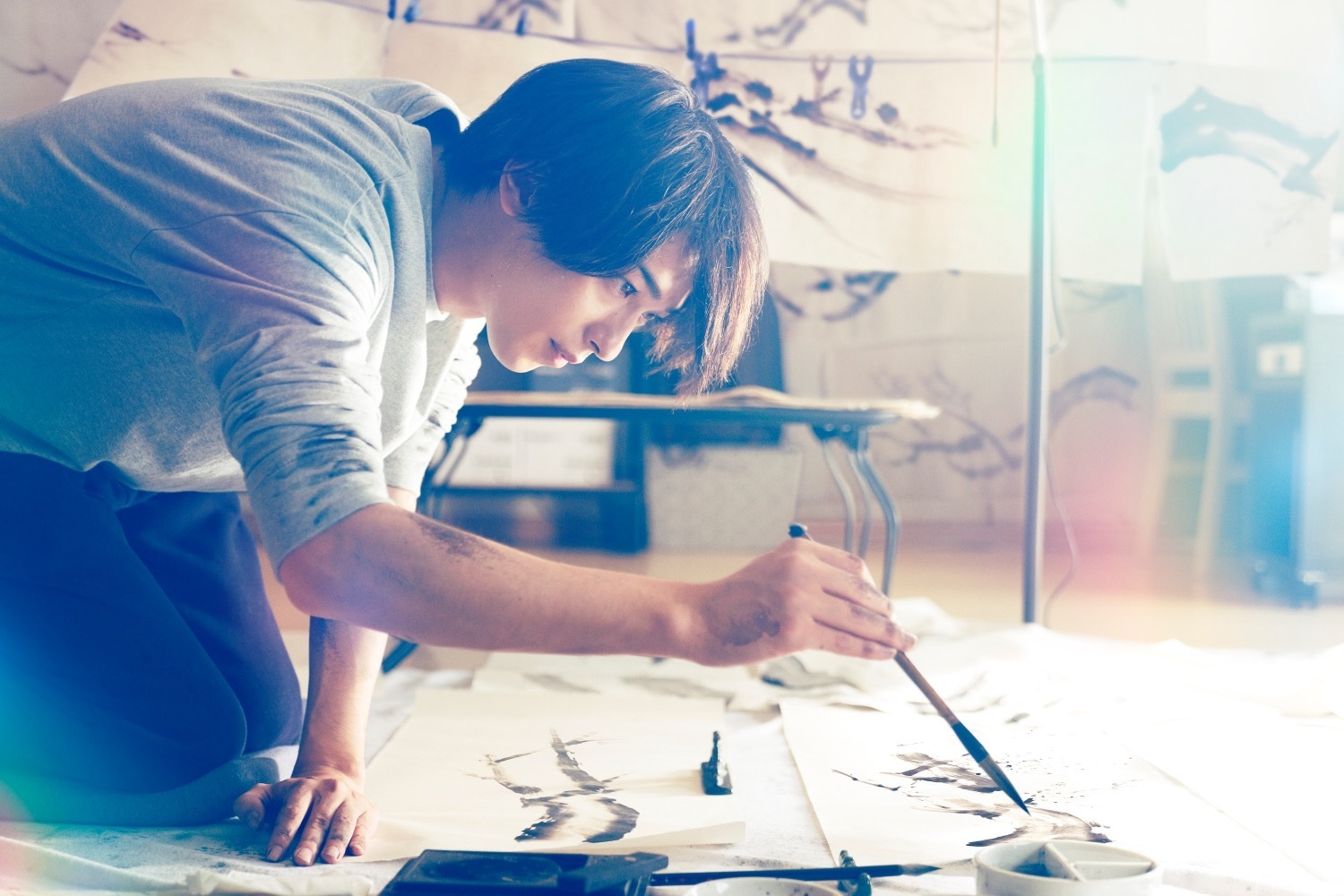 映画『線は、僕を描く』横浜流星＆江口洋介にインタビュー、水墨画から迫る“命”のエッセンス