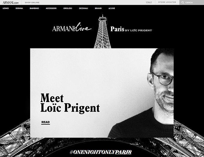 アルマーニ、パリのオートクチュールに合わせてブランドの世界観が堪能できる特別サイトを公開 | 写真