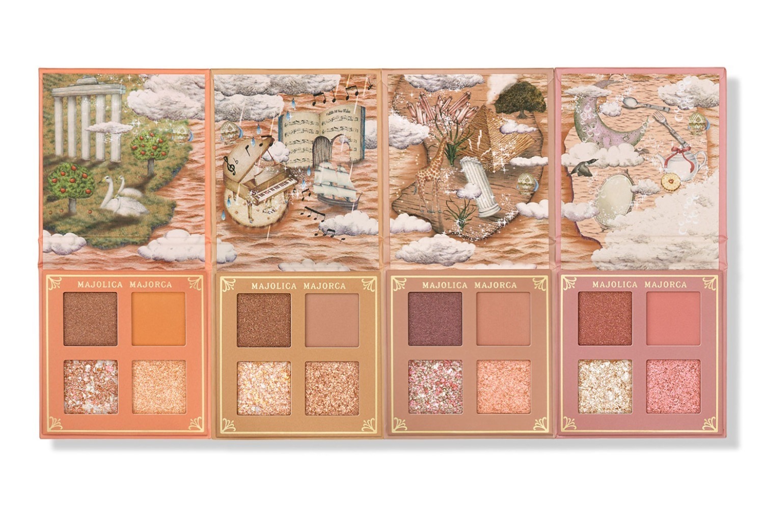 マジョリカ マジョルカ22年冬コスメ、魔法の地図モチーフ“極上グラデ”アイシャドウパレット