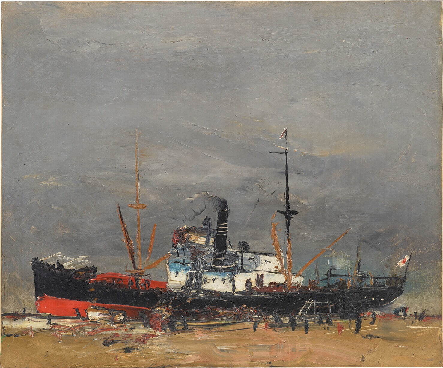 佐伯祐三《汽船》1926年頃 大阪中之島美術館