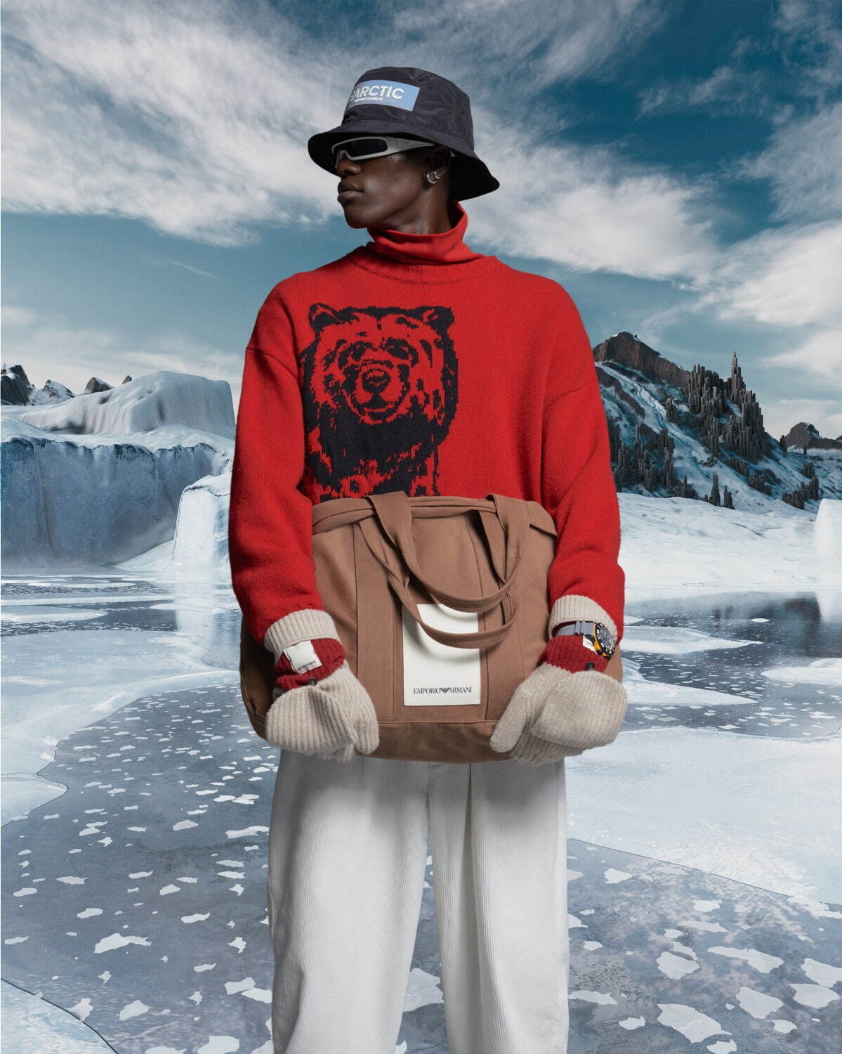 エンポリオ アルマーニ”北極圏の自然美”着想の新作ウェア、氷河モチーフのジャケット＆パンツ｜写真4