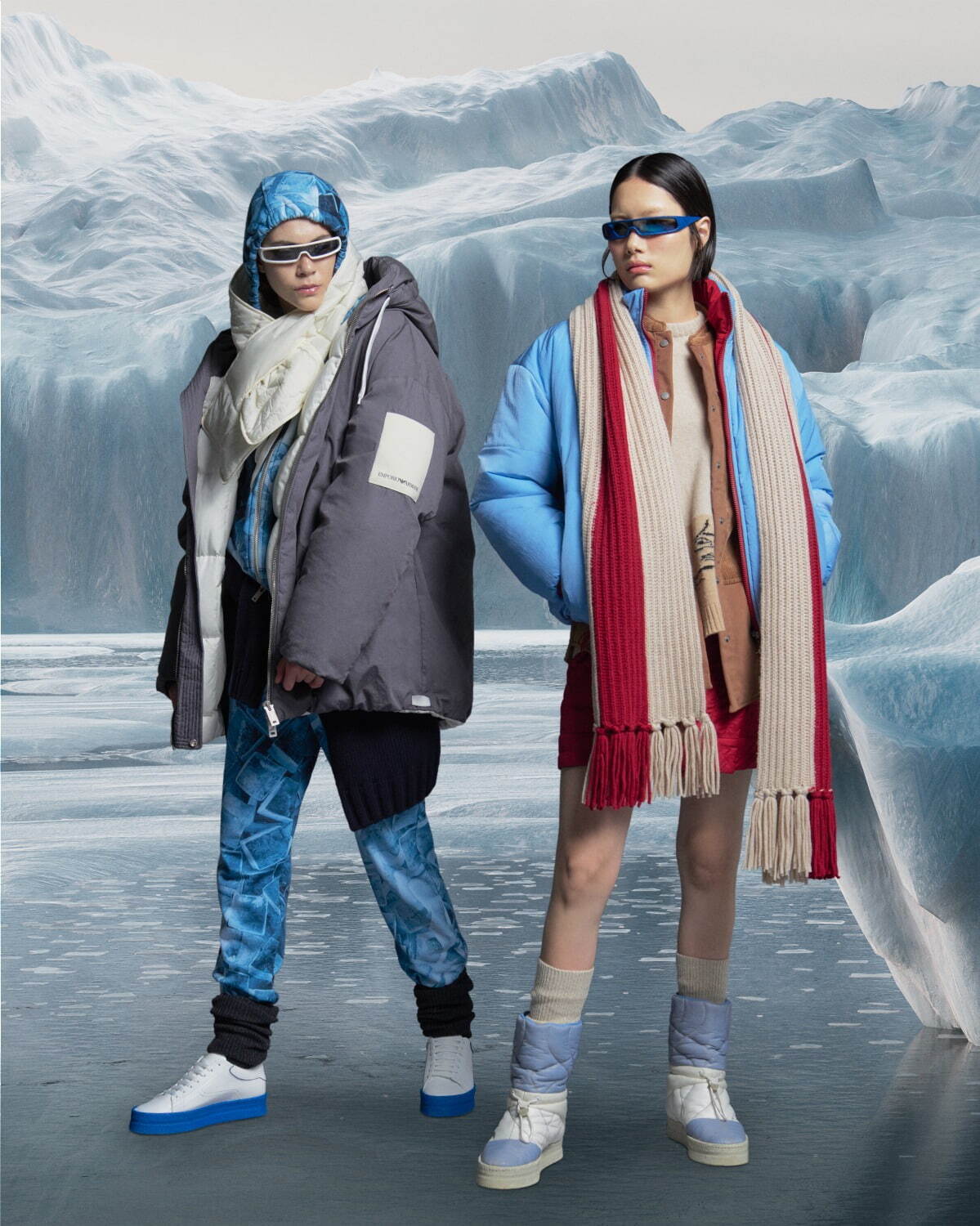 エンポリオ アルマーニ”北極圏の自然美”着想の新作ウェア、氷河モチーフのジャケット＆パンツ｜写真2