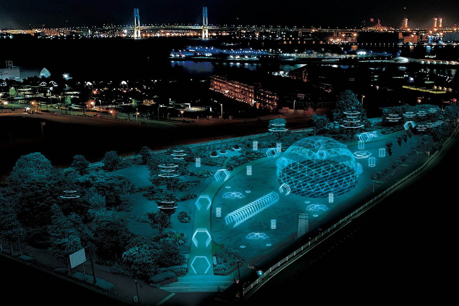 横浜・みなとみらいのアートイルミネーション「ヨルノヨ」全34の施設が連動する、光と音の演出｜写真20
