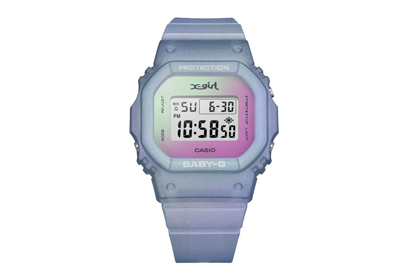 BABY-G×X-girlのコラボ腕時計、90年代着想“ゼブラ柄”のスケルトン素材 